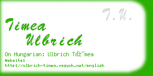 timea ulbrich business card